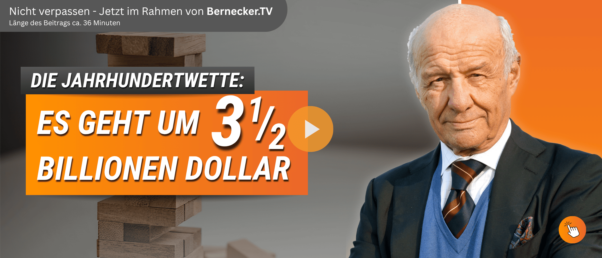 Hinweisgrafik für Bernecker TV - Sendung mit Hans A. Bernecker