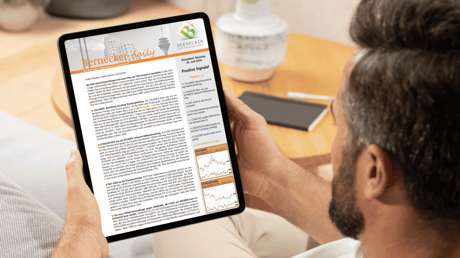 Bernecker Daily als digitales Tablet-Mockup